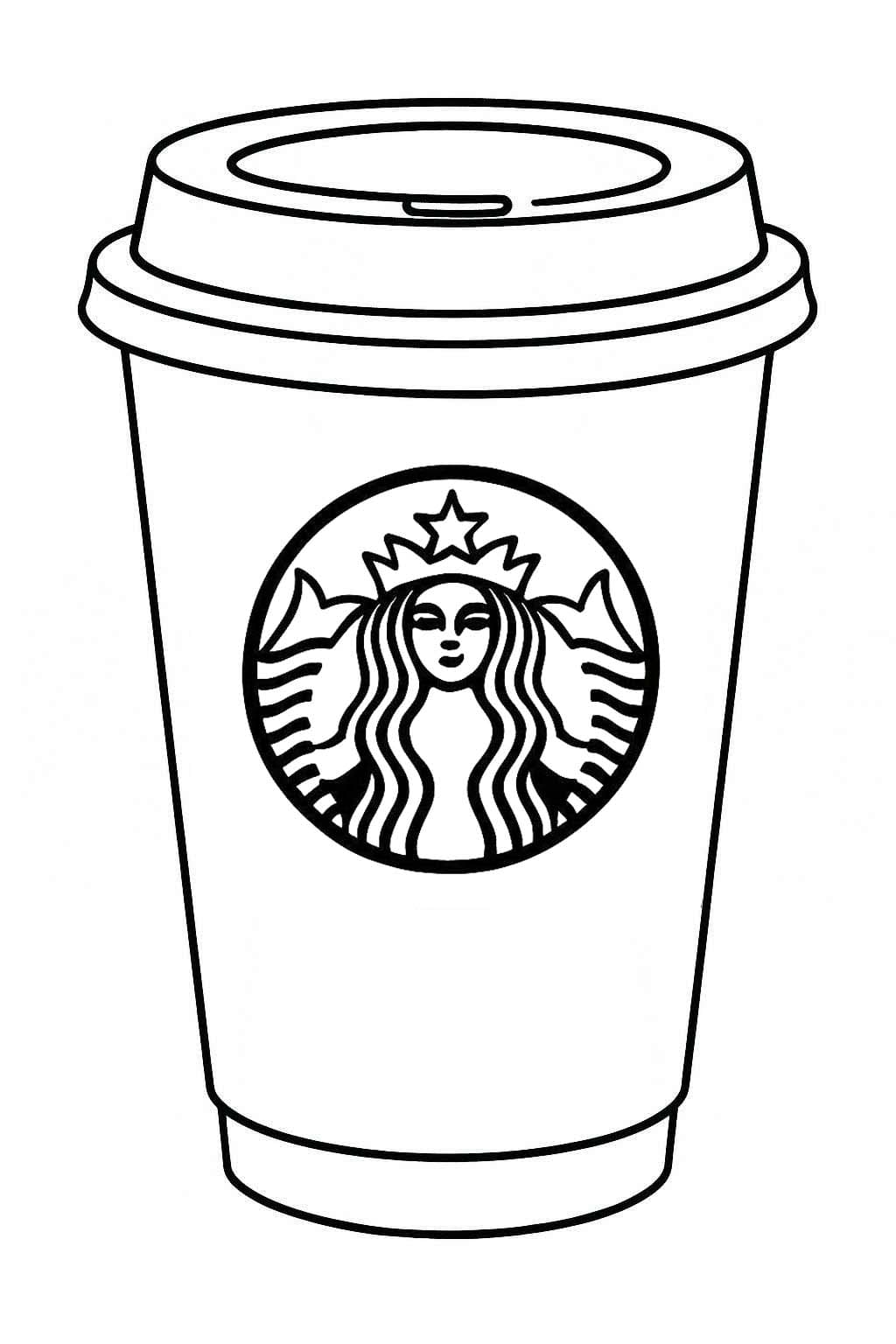 Ücretsiz Yazdırılabilir Starbucks Boyama Sayfası