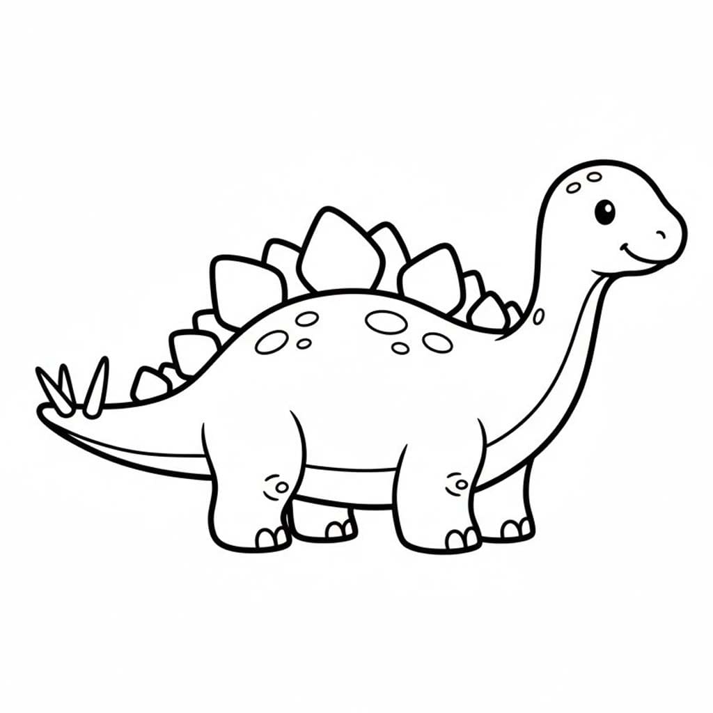 Ücretsiz Yazdırılabilir Stegosaurus resim Boyama Sayfası