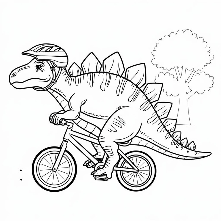 Ücretsiz Yazdırılabilir Stegosaurus Boyama Sayfası