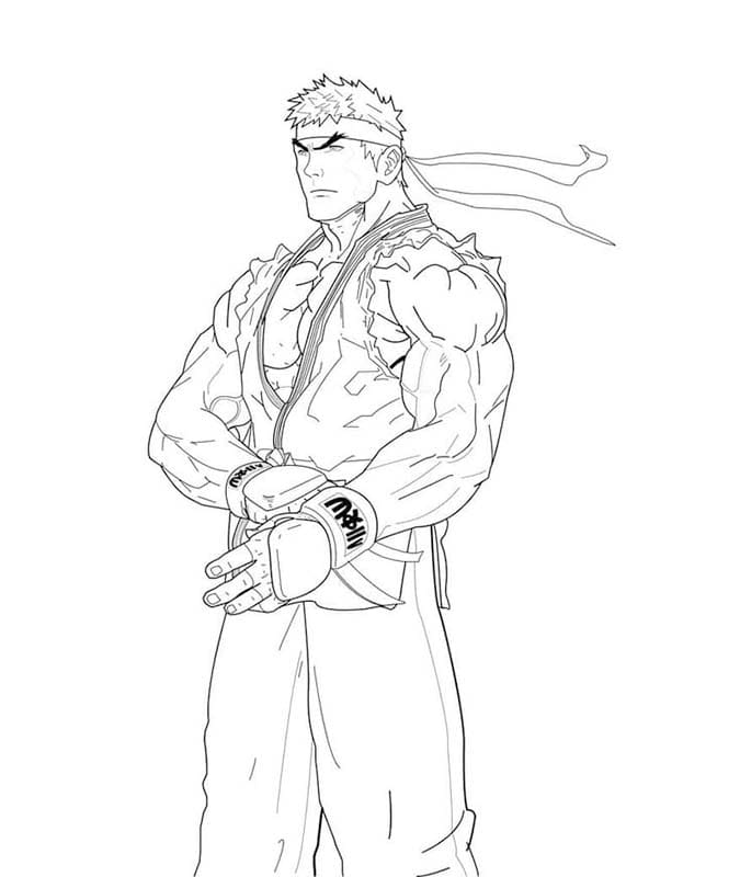 Ücretsiz Yazdırılabilir Street Fighter resim Boyama Sayfası