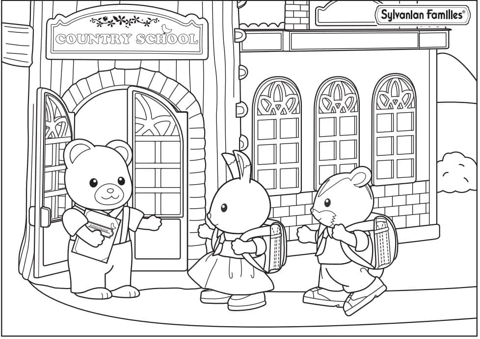 Ücretsiz Yazdırılabilir Sylvanian Families resim Boyama Sayfası