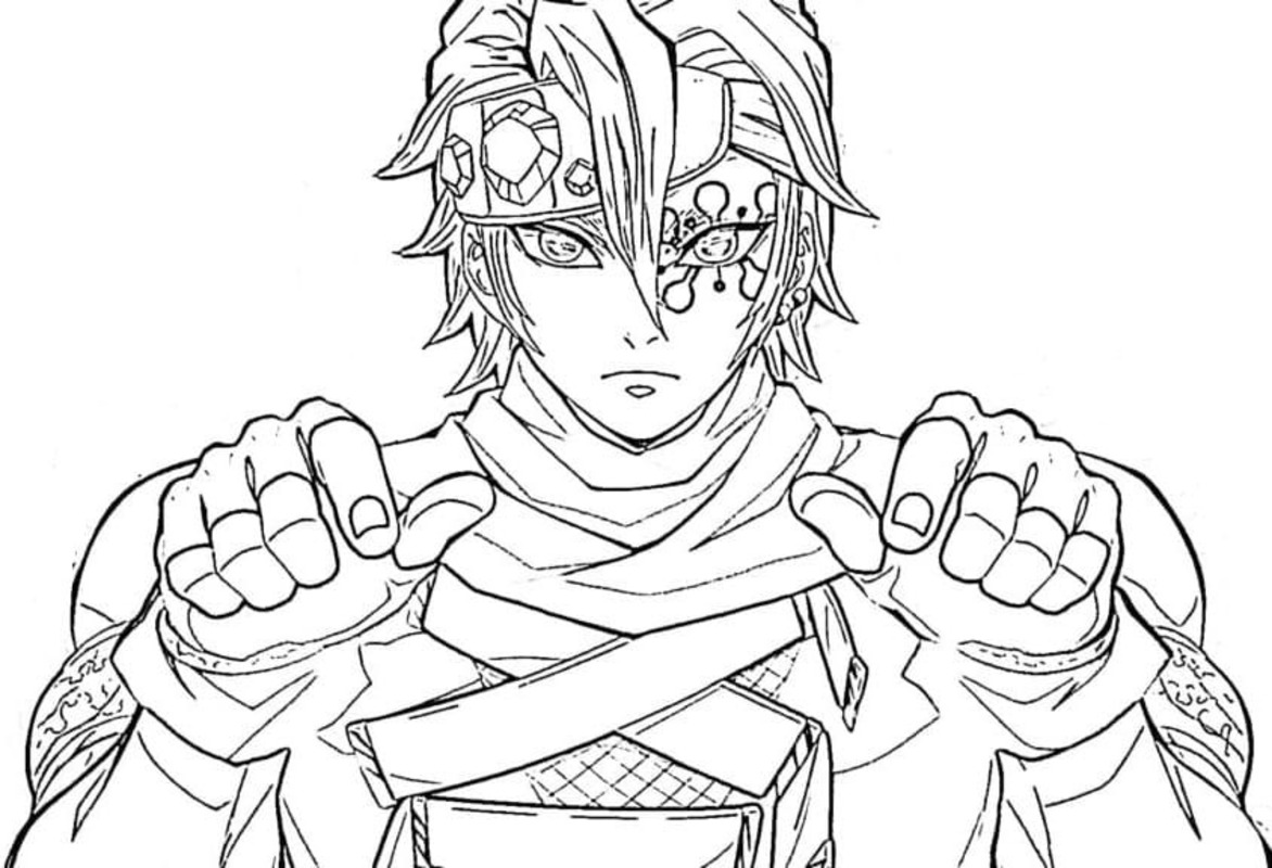 Ücretsiz Yazdırılabilir Tengen Uzui resim Boyama Sayfası