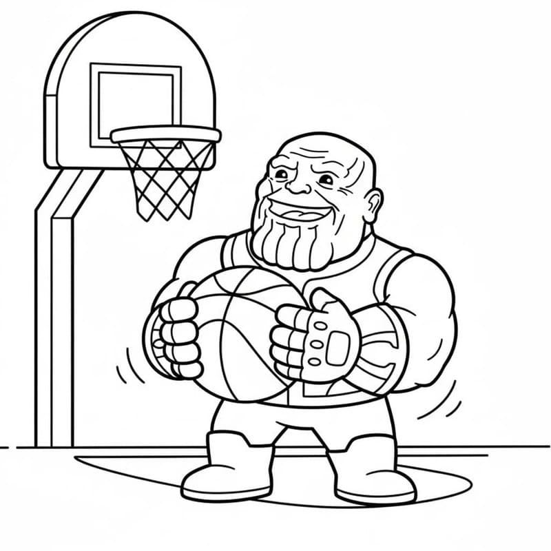 Ücretsiz Yazdırılabilir Thanos Boyama Sayfası