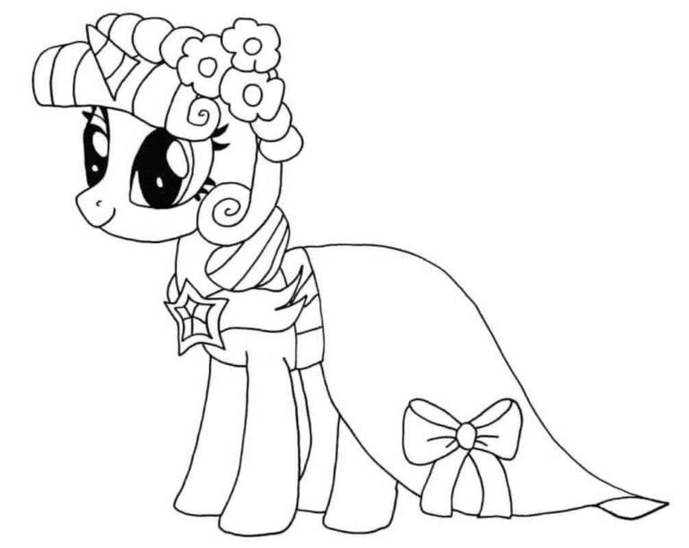 Ücretsiz Yazdırılabilir Twilight Sparkle resim Boyama Sayfası