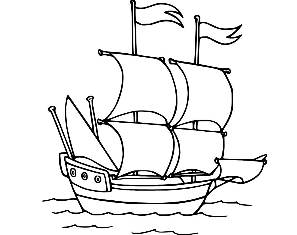 Yelkenli Boyama Sayfası