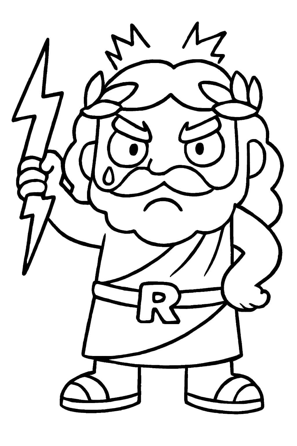 Ücretsiz Zeus Boyama Sayfası