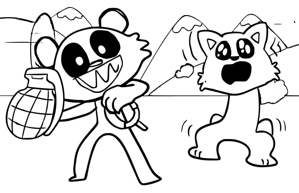 Ücretsiz Zoonomaly Çizim Boyama Sayfası