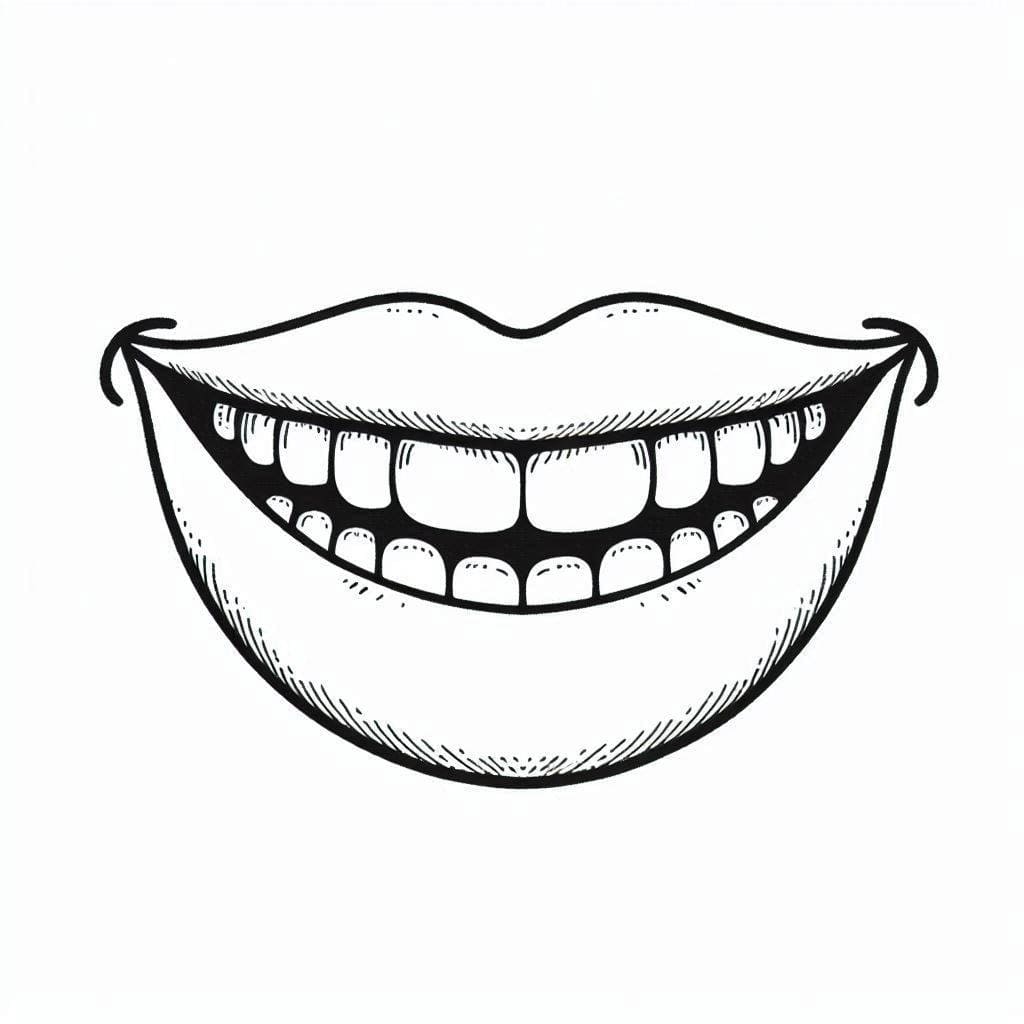 Ücretsiz yazdırılabilir Ağız Boyama Sayfası