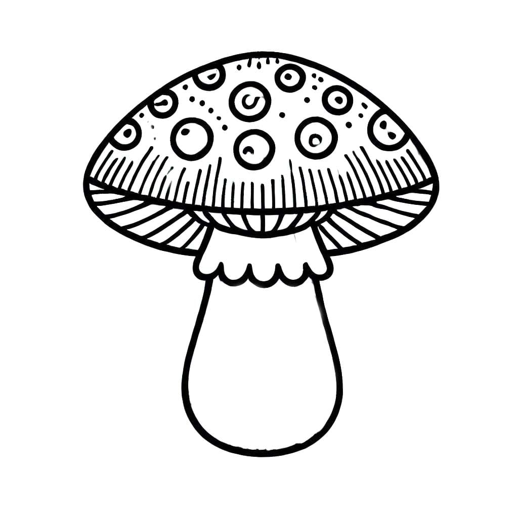 Ücretsiz yazdırılabilir Mantar Boyama Sayfası