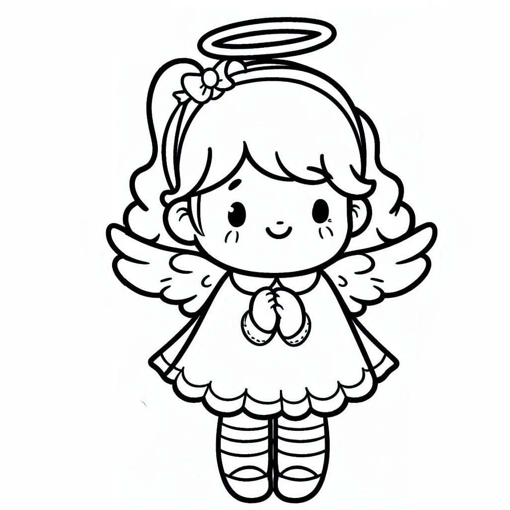 Ücretsiz yazdırılabilir Melek Boyama Sayfası