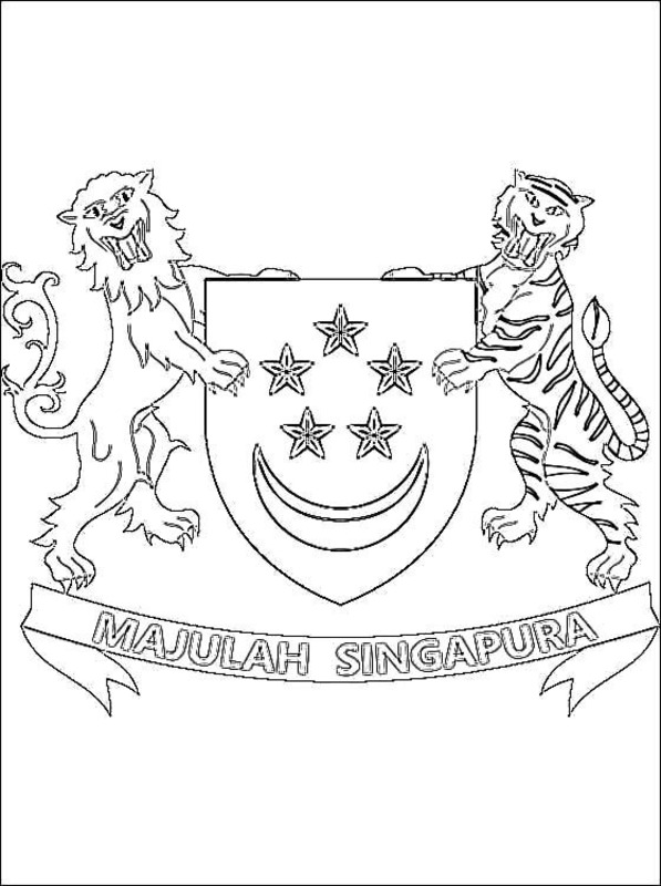 Ücretsiz yazdırılabilir Singapur Boyama Sayfası