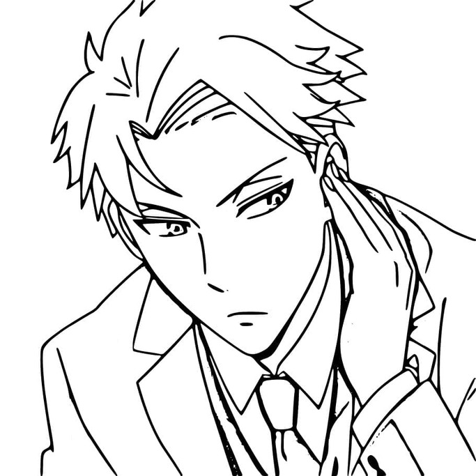 Ücretsiz yazdırılabilir Spy x Family Boyama Sayfası