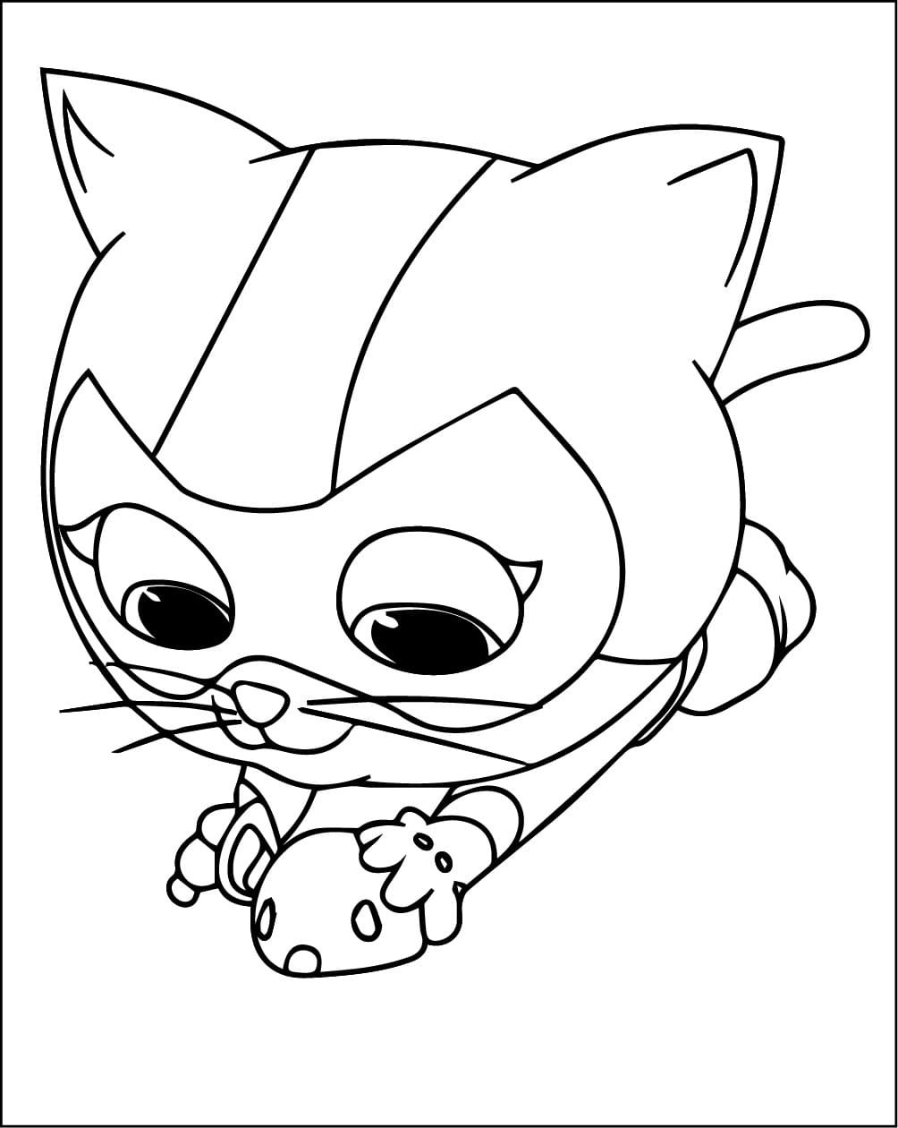 Ücretsiz yazdırılabilir Süper Kediler Boyama Sayfası