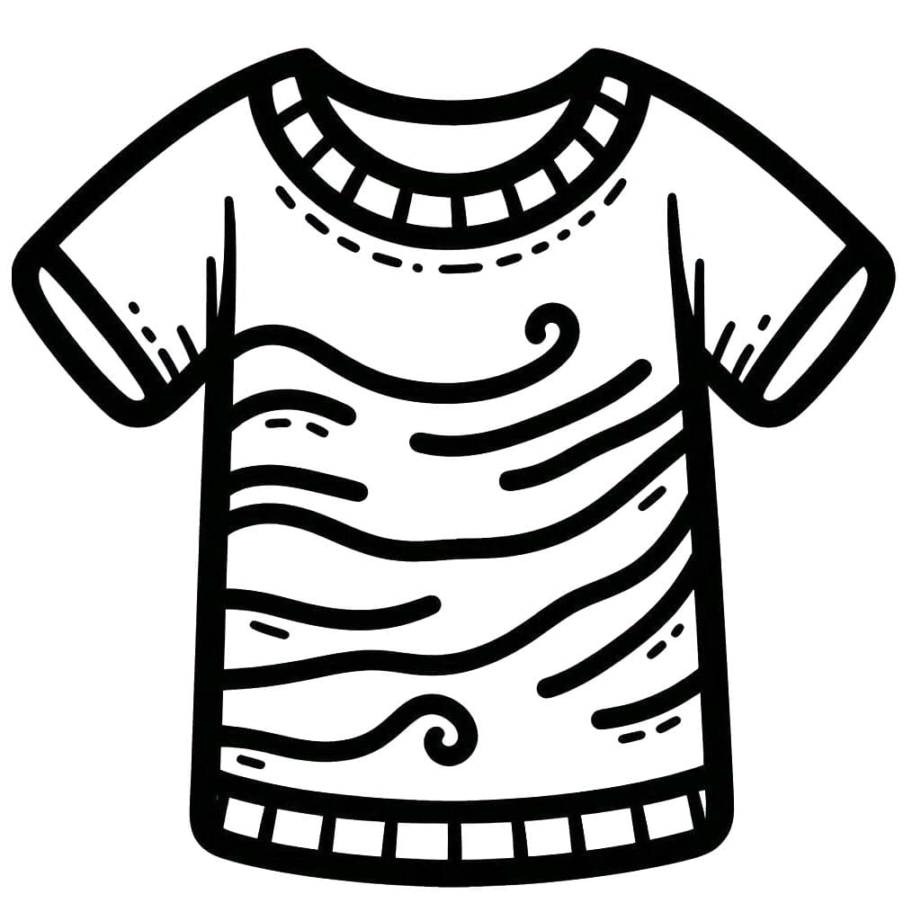 Ücretsiz yazdırılabilir Tişört Boyama Sayfası