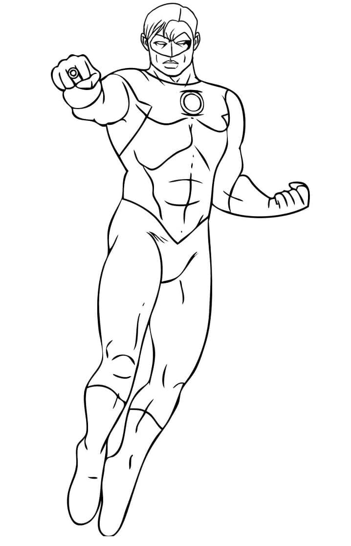 Ücretsiz yazdırılabilir Yeşil Fener Boyama Sayfası