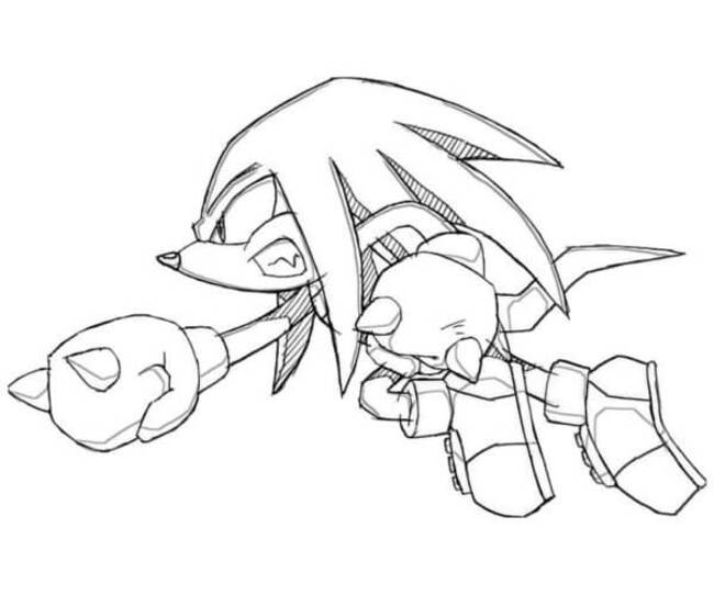 Uçuşun Ekidne Knuckles Boyama Sayfası