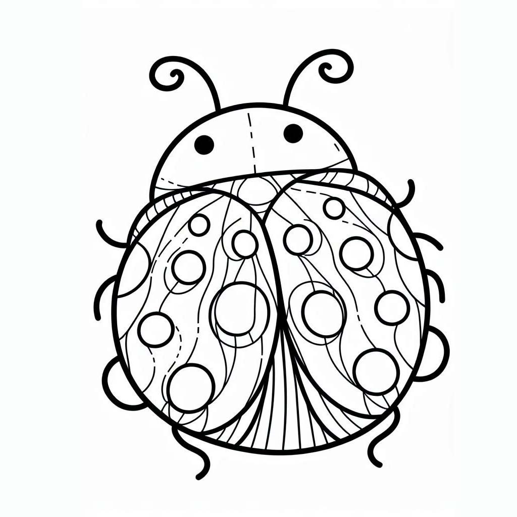 Uğur Böceği 3 Boyama Sayfası