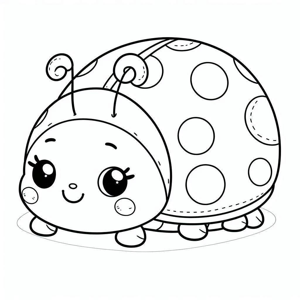 Uğur Böceği 4 Boyama Sayfası