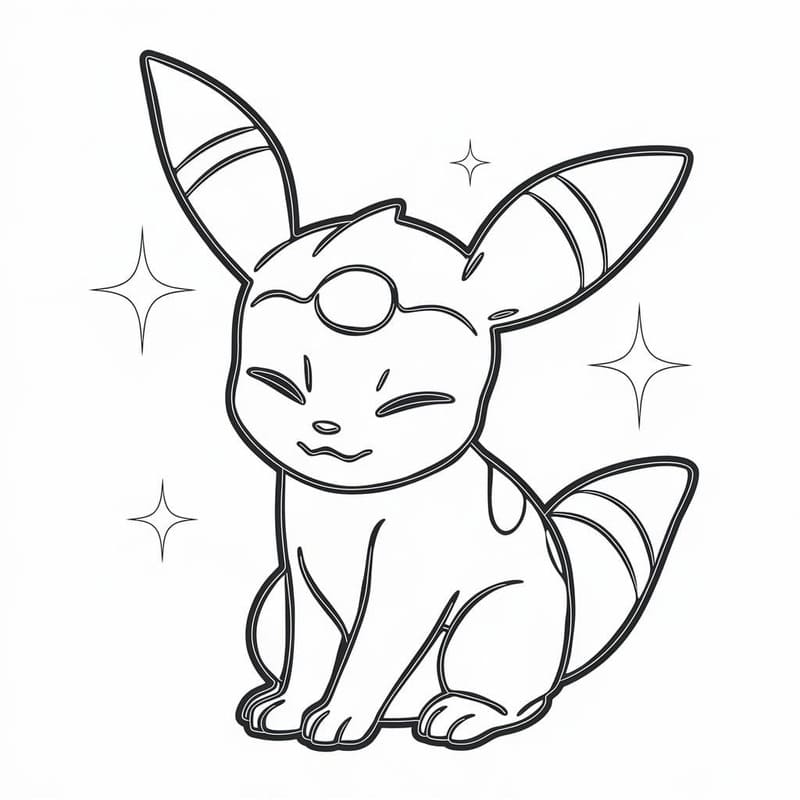 Umbreon Ücretsiz Yazdırılabilir Boyama Sayfası