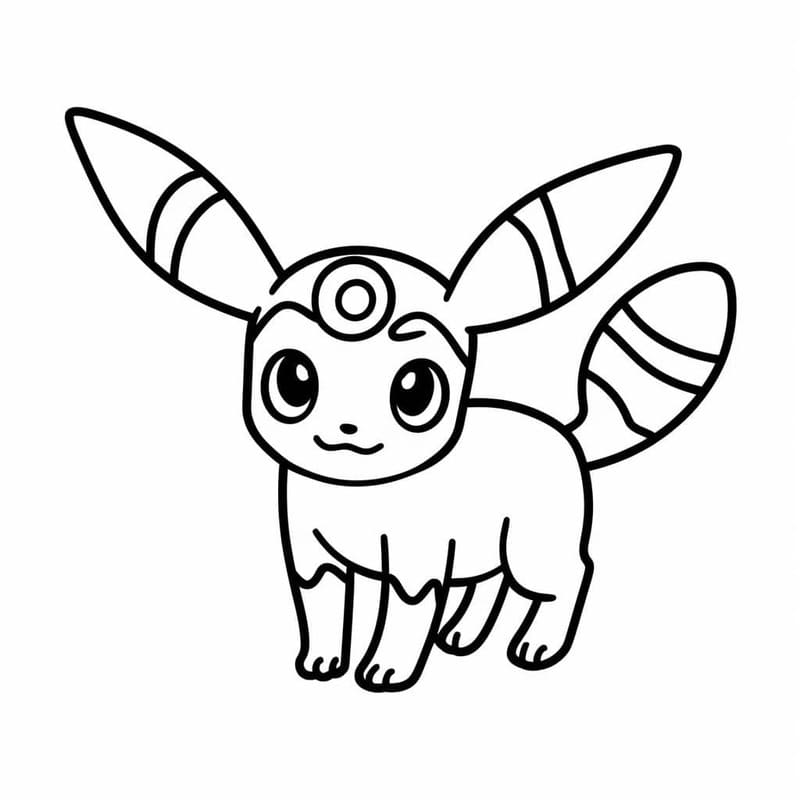 Umbreon Ücretsiz Boyama Sayfası