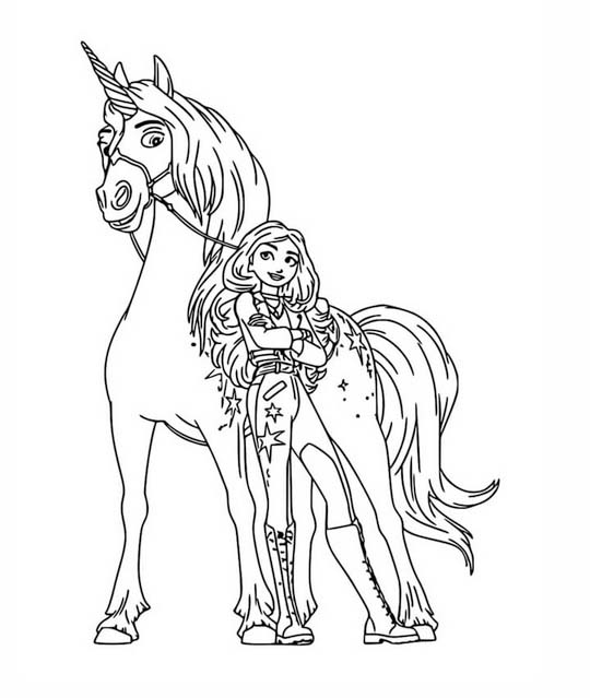 Unicorn Akademisi çocuklar için kolay Boyama Sayfası