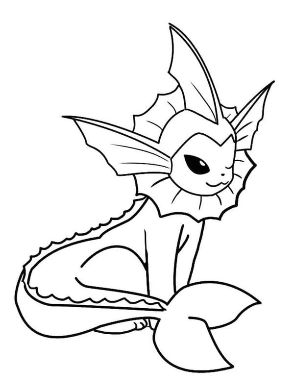 Vaporeon Ücretsiz Çiz Boyama Sayfası