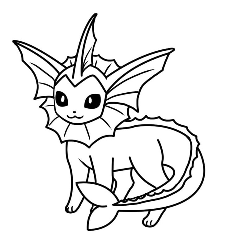 Vaporeon yazdırılabilir Boyama Sayfası