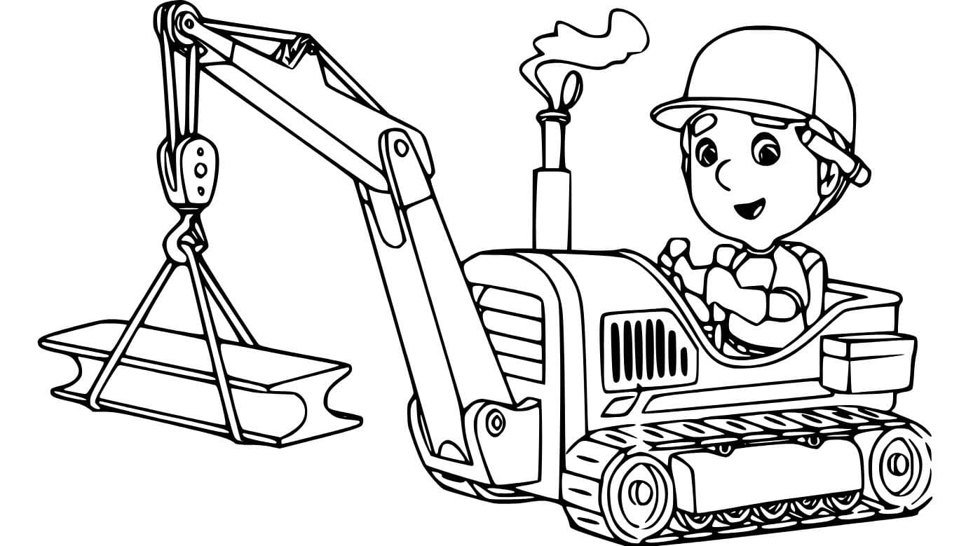 Vinç Çizimi 2 Boyama Sayfası