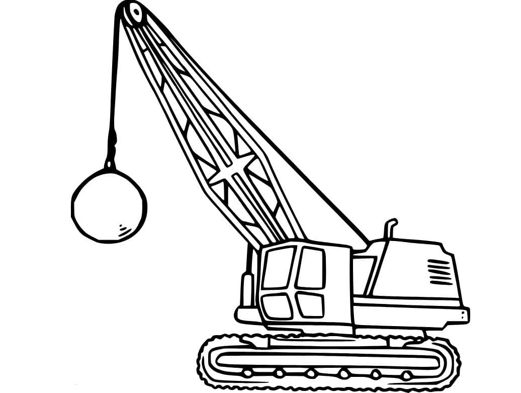 Vinç Çizimi 4 Boyama Sayfası