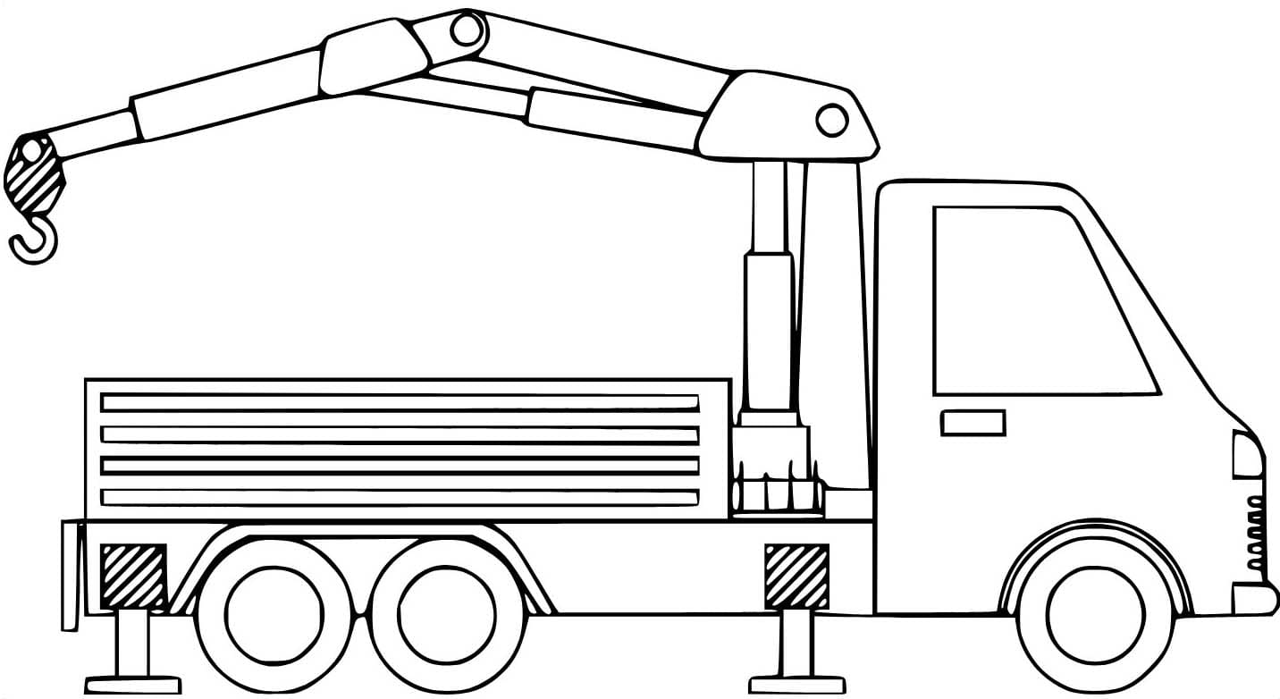 Vinç Çizimi 6 Boyama Sayfası