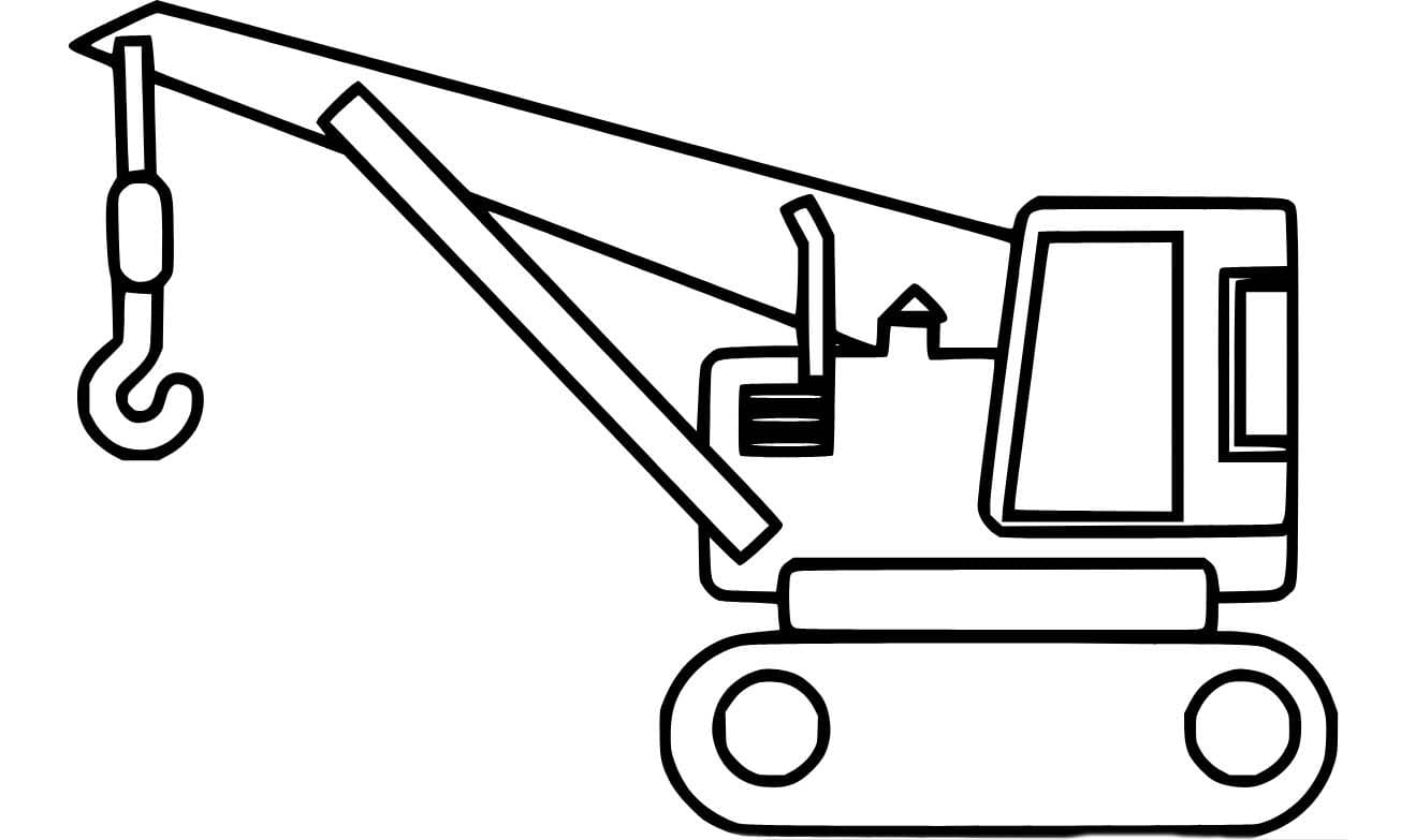 Vinç Çizimi 7 Boyama Sayfası