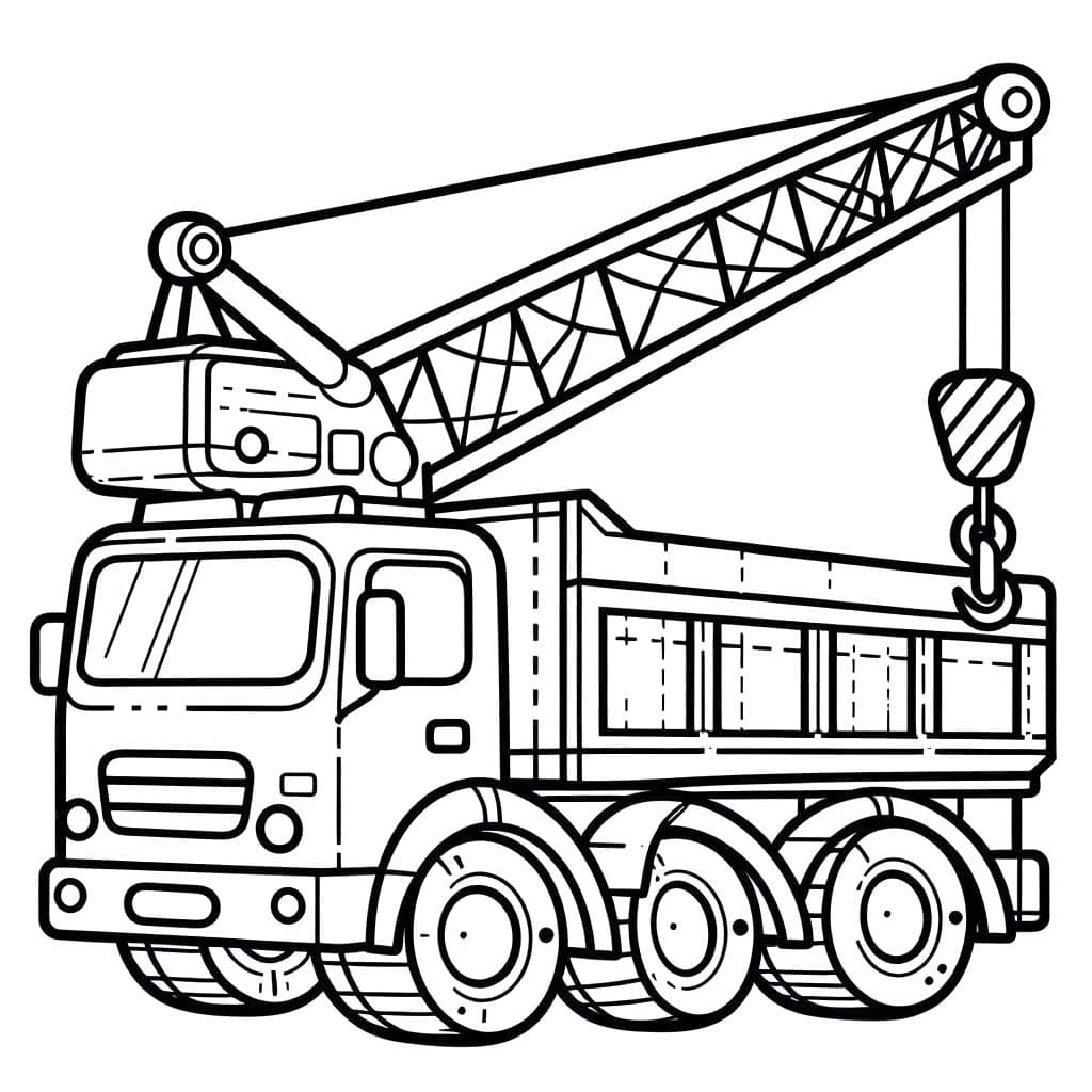 Vinç basit Boyama Sayfası