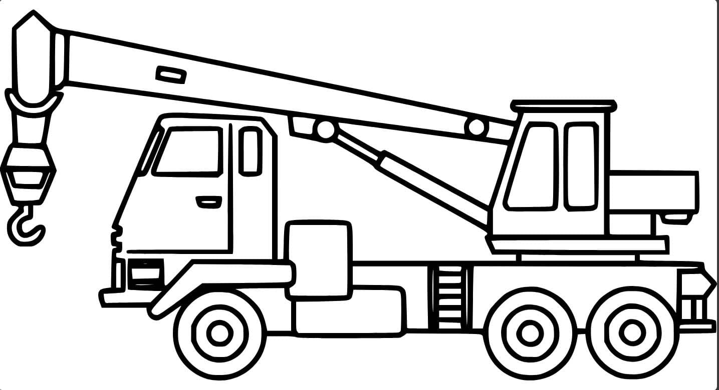 Vinç çocuklar için kolay Boyama Sayfası