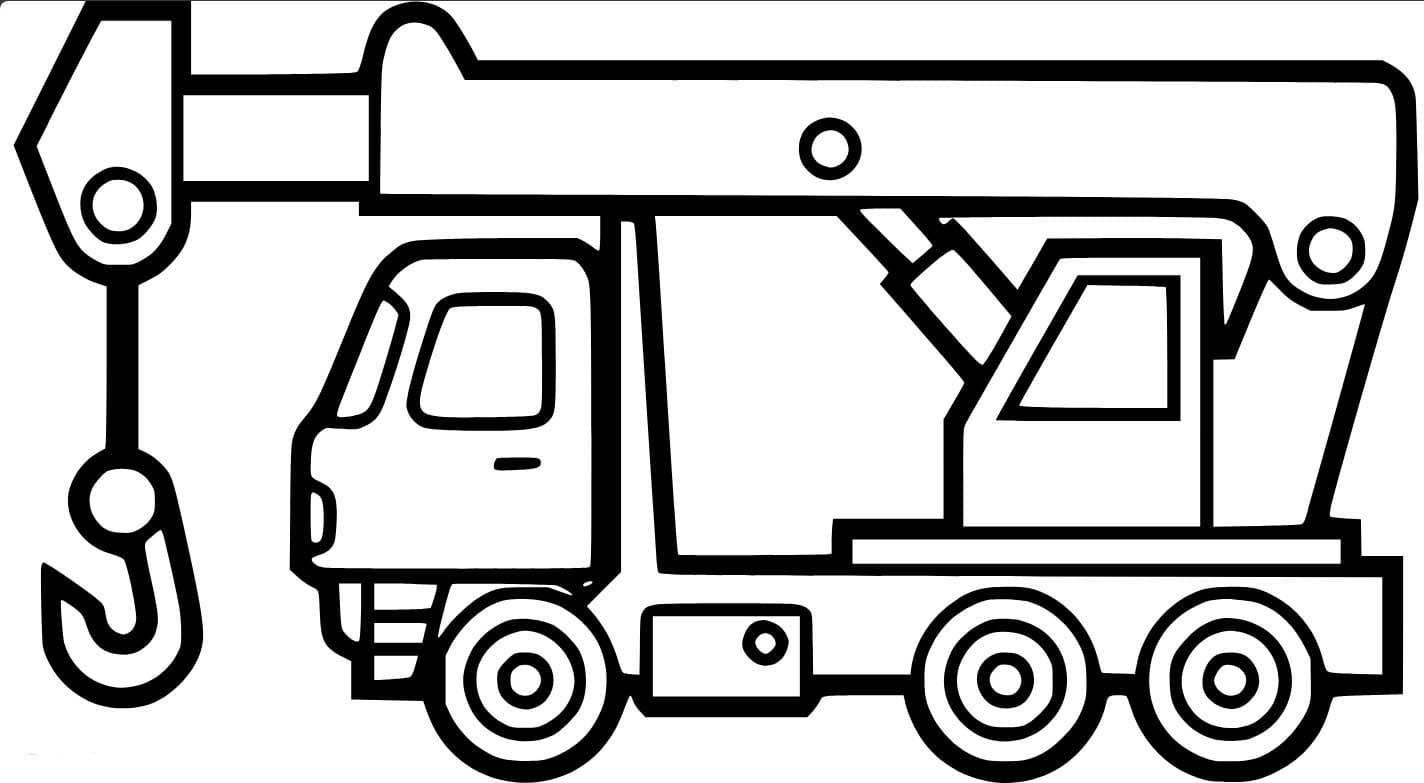 Vinç çocuklar için yazdırılabilir Boyama Sayfası