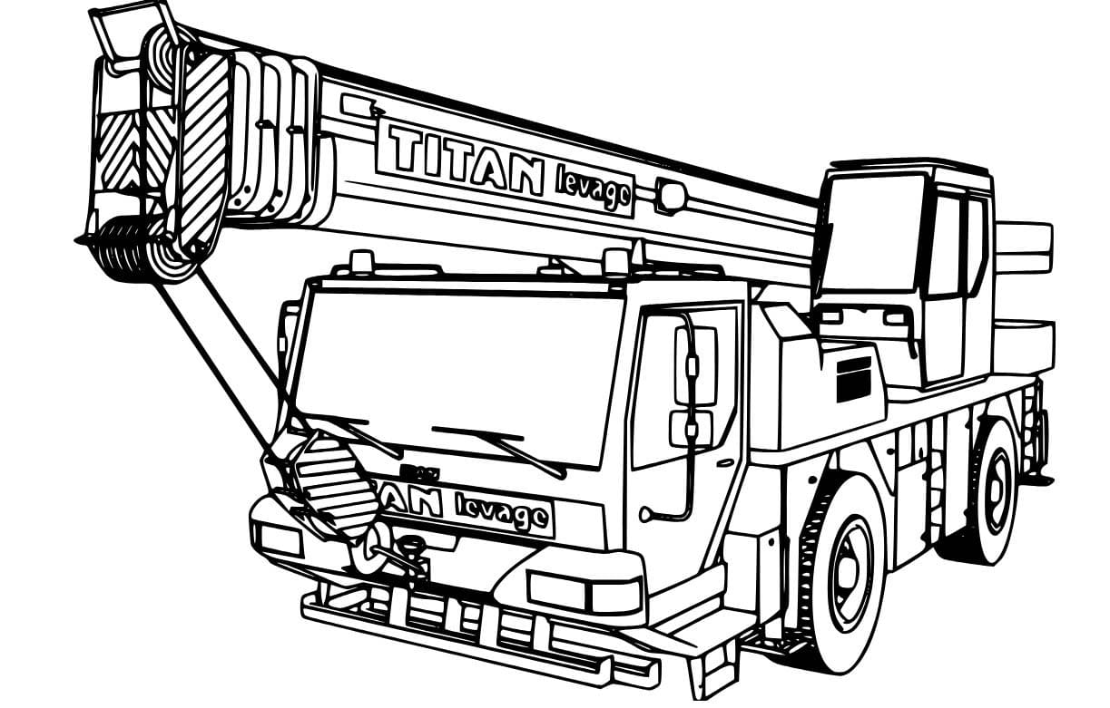 Vinç çok Normal Boyama Sayfası