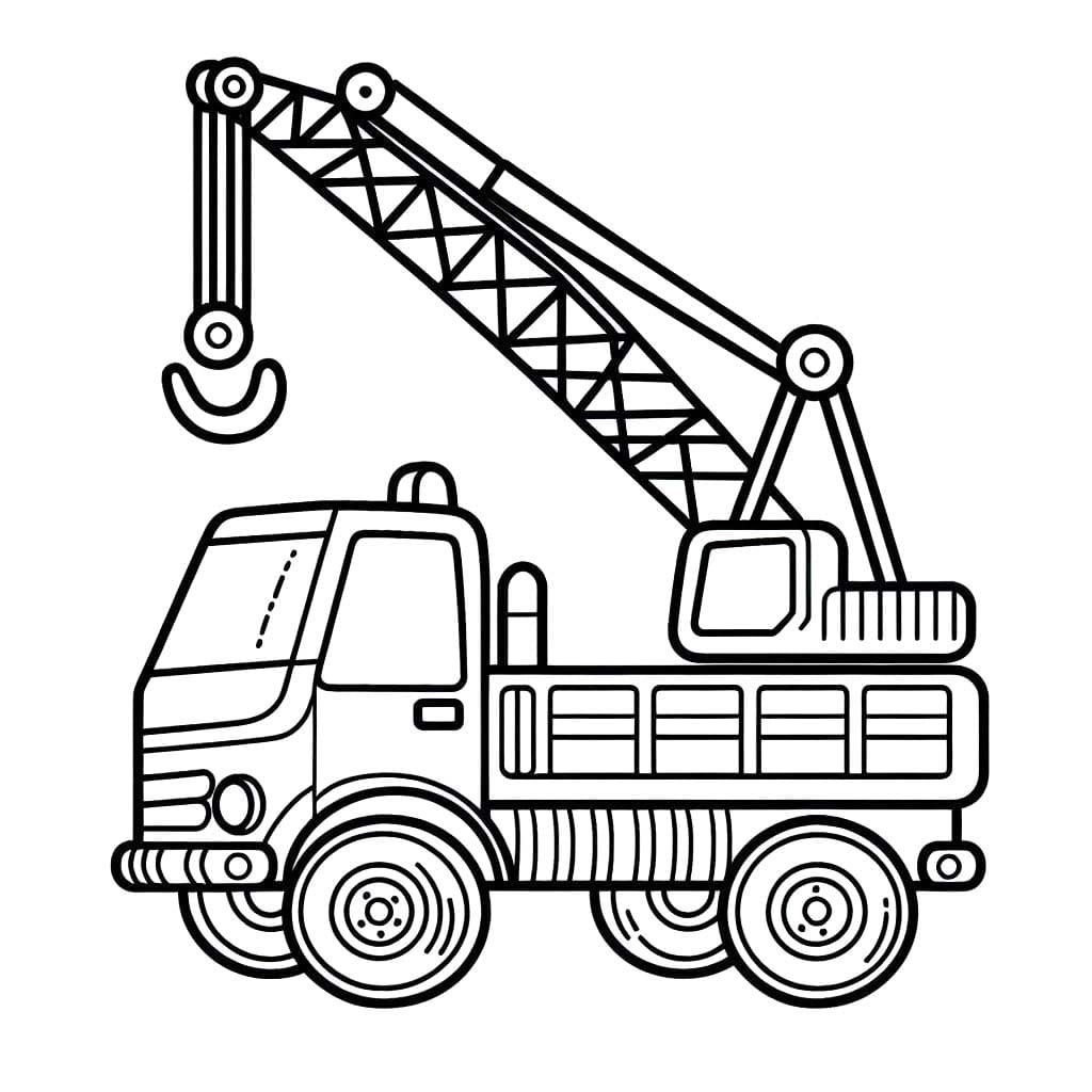 Vinç çok basit Boyama Sayfası