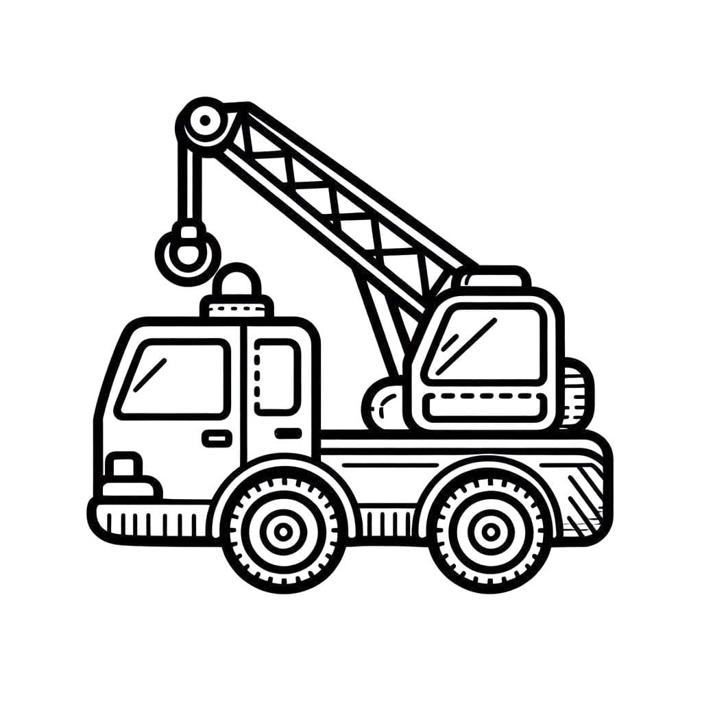 Vinç çok kolay Boyama Sayfası