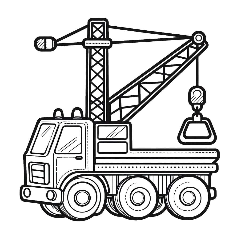 Vinç çok temel Boyama Sayfası