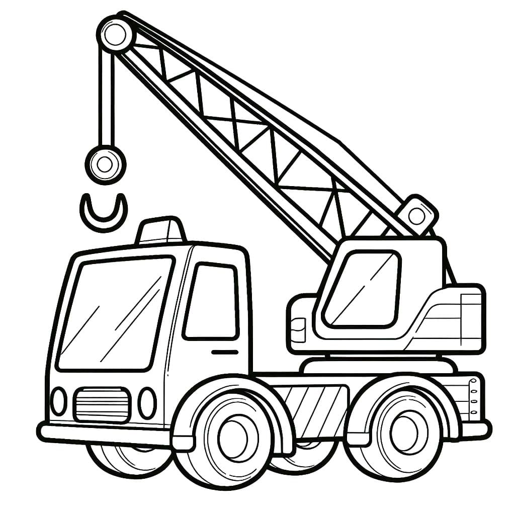 Vinç kolay Boyama Sayfası