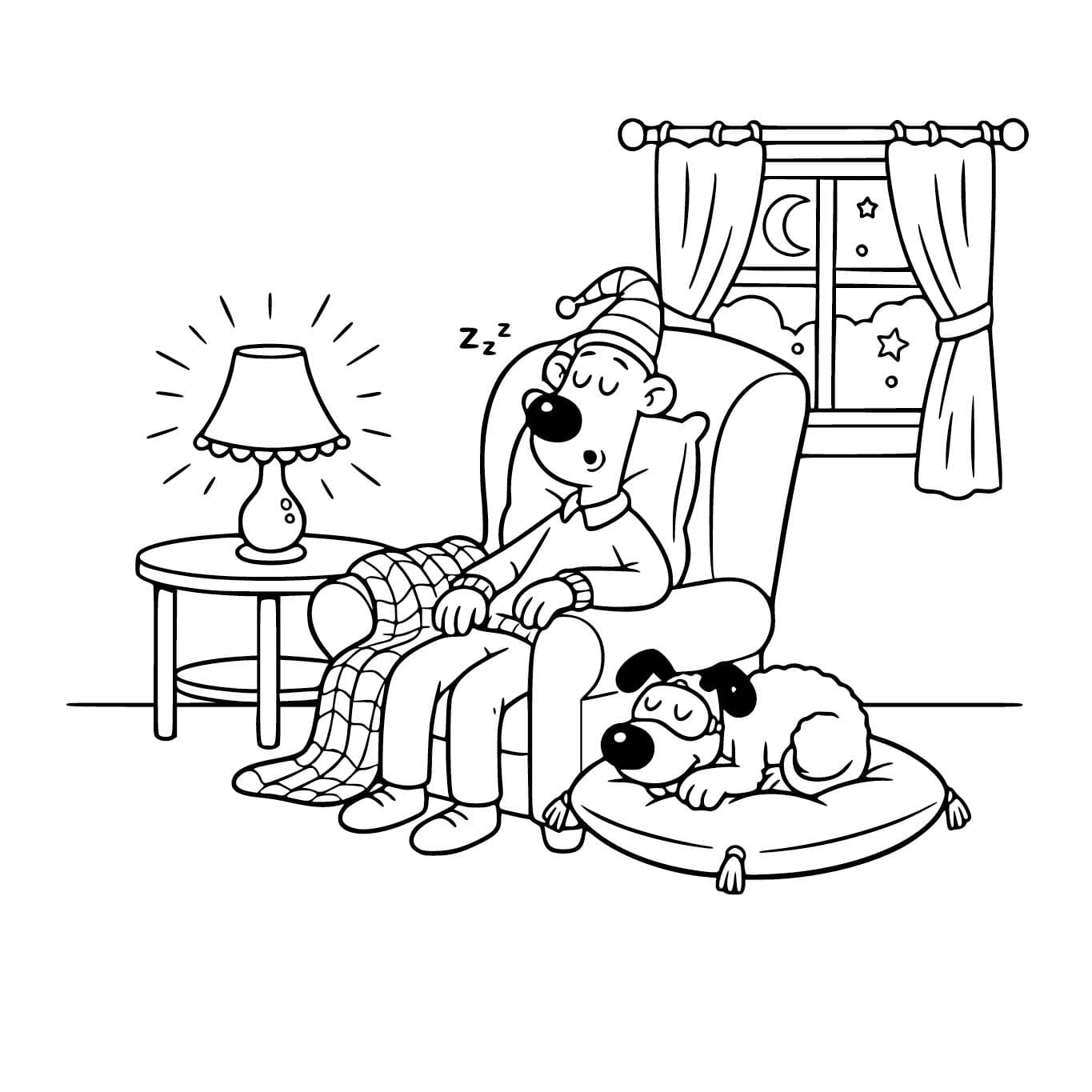 Wallace ve Gromit 3 Boyama Sayfası