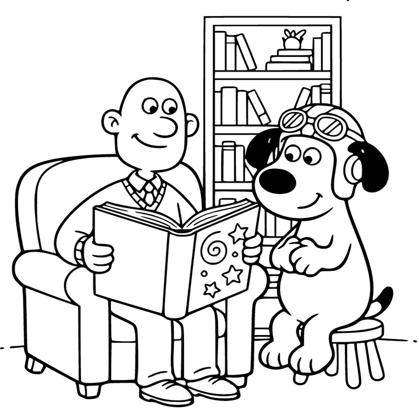 Wallace ve Gromit 6 Boyama Sayfası