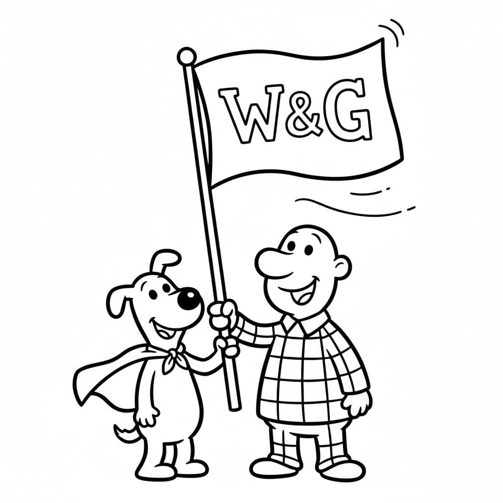 Wallace ve Gromit 7 Boyama Sayfası