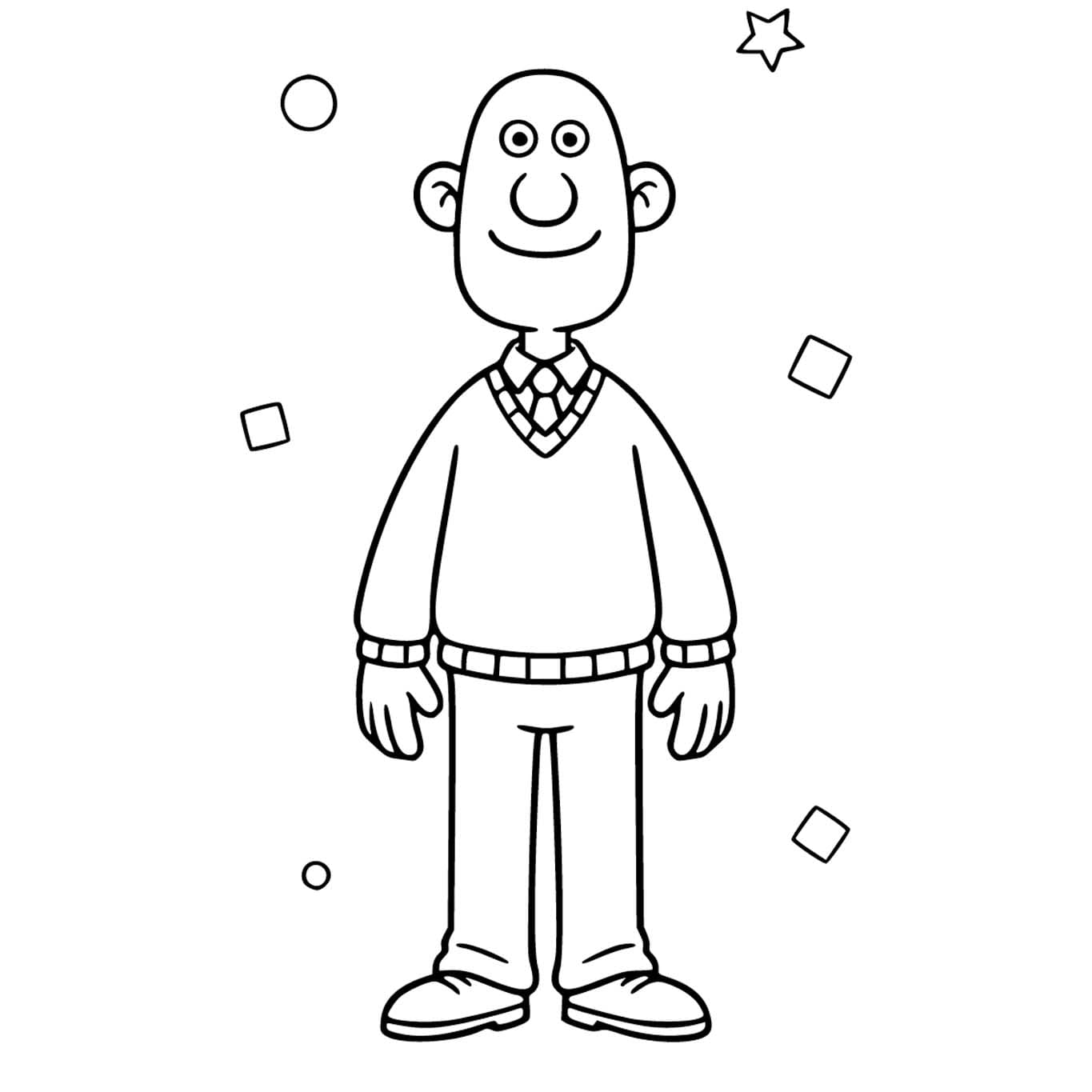 Wallace ve Gromit 8 Boyama Sayfası