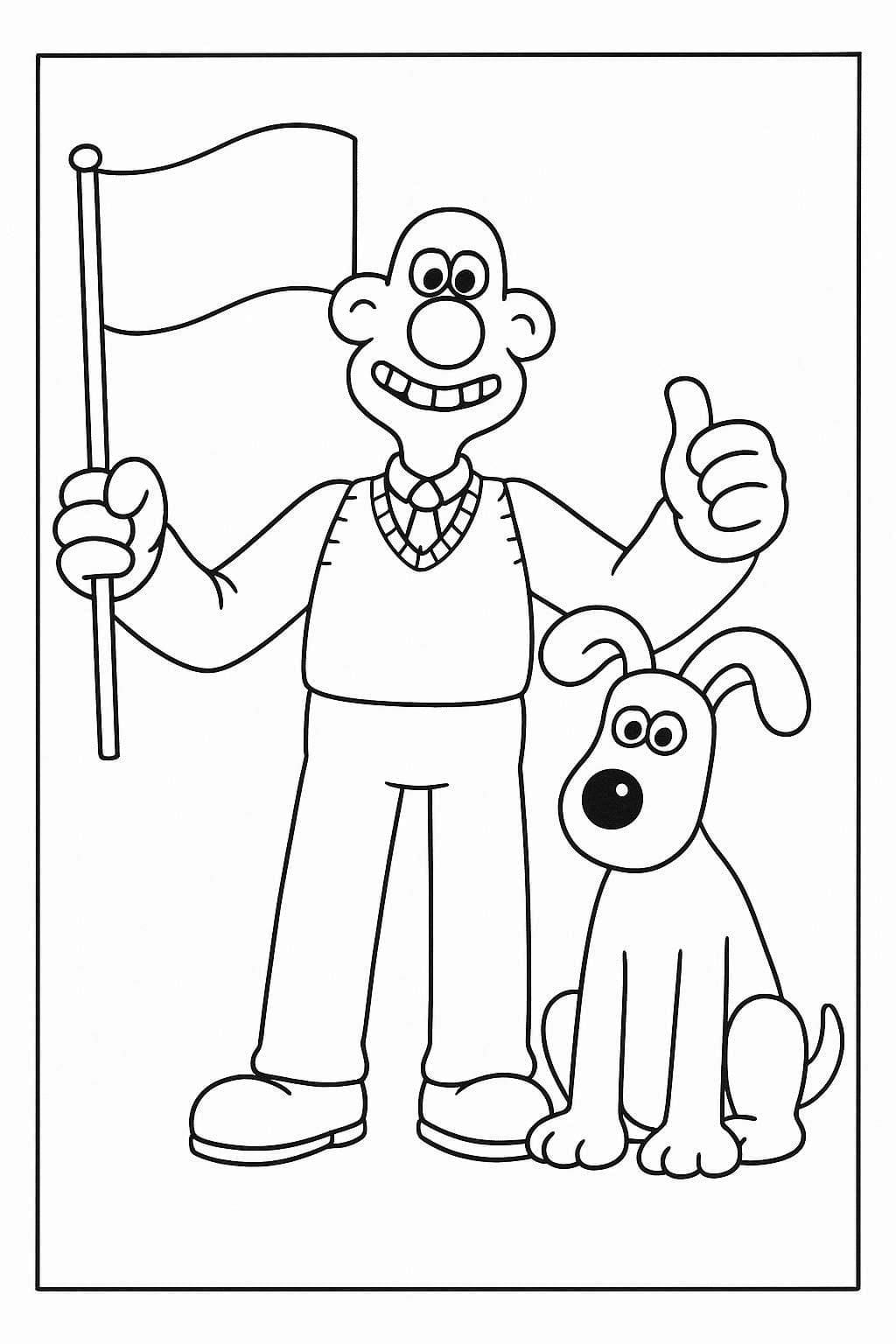 Wallace ve Gromit Boyama Sayfası