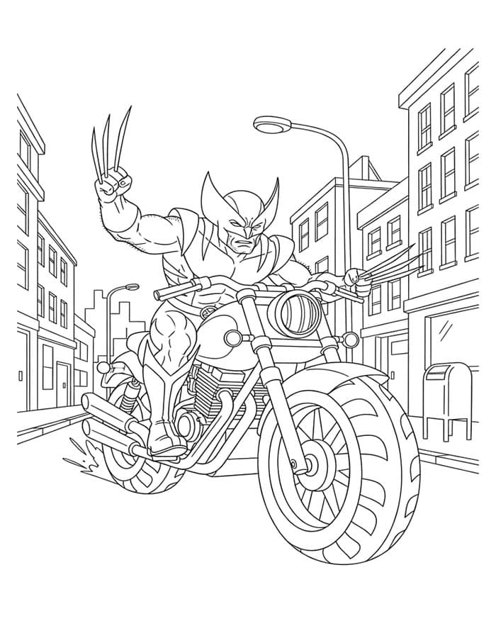 Wolverine Koşusu Boyama Sayfası
