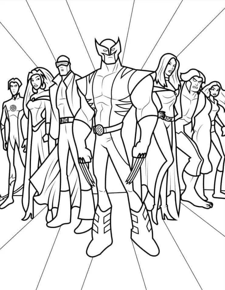 X-Men 1'i çiz Boyama Sayfası