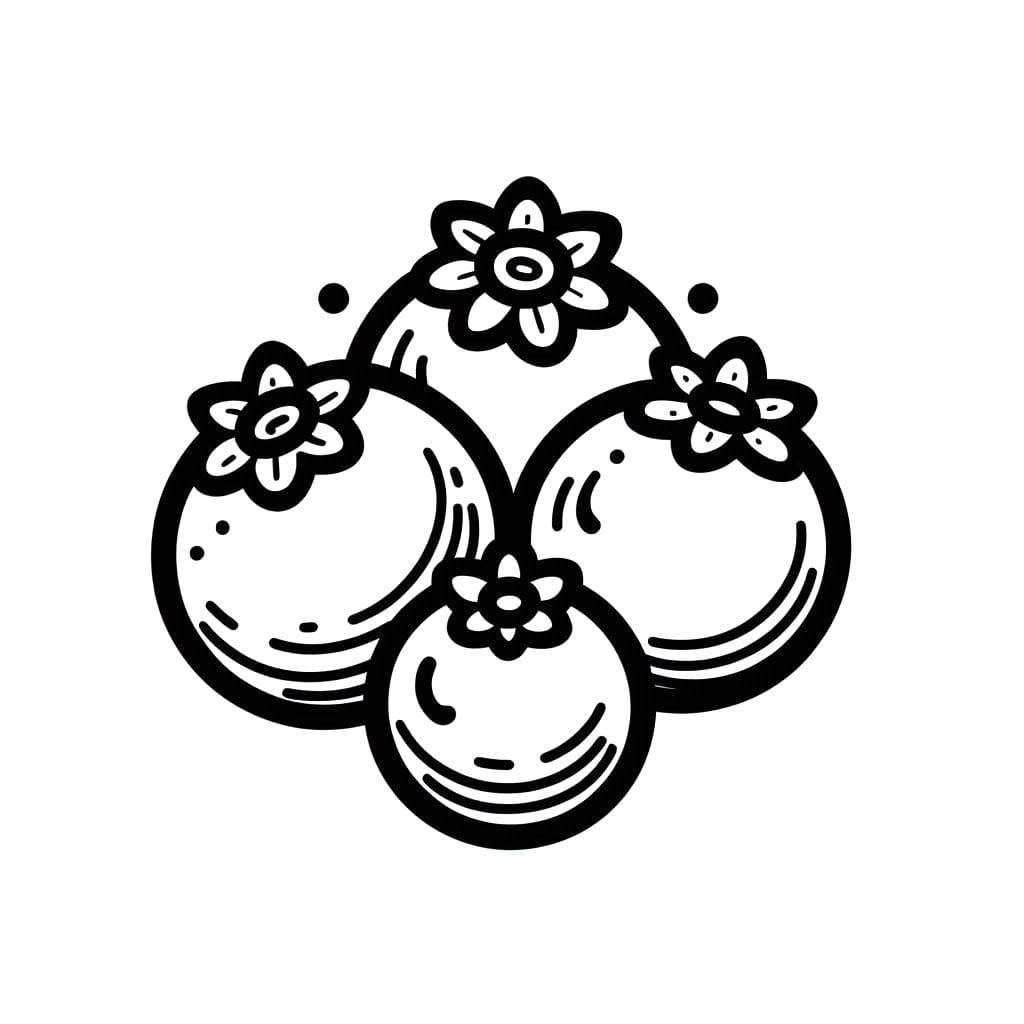 Yaban mersini çizimi kolay Boyama Sayfası