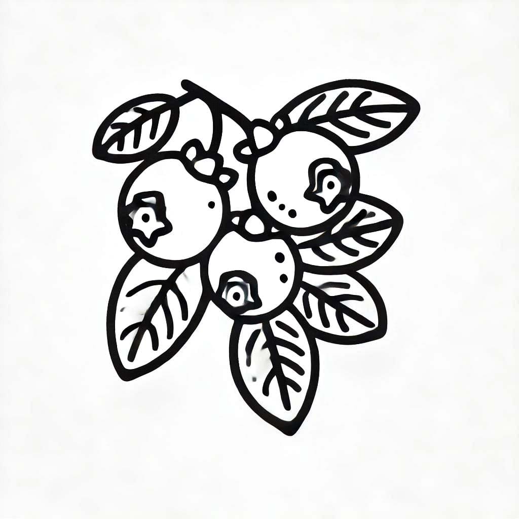 Yaban mersinlerini çok iyi çiz Boyama Sayfası