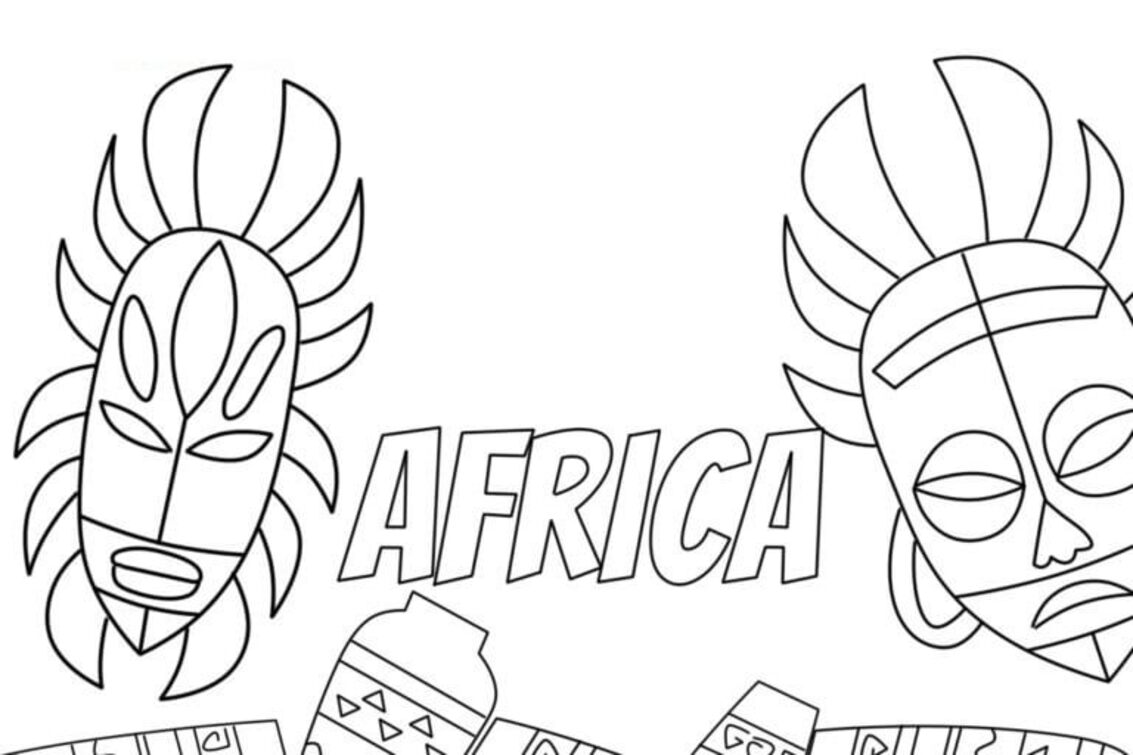 Yazdırılabilir Afrika Boyama Sayfası