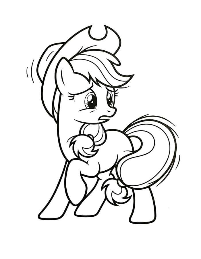 Yazdırılabilir Applejack resim Boyama Sayfası